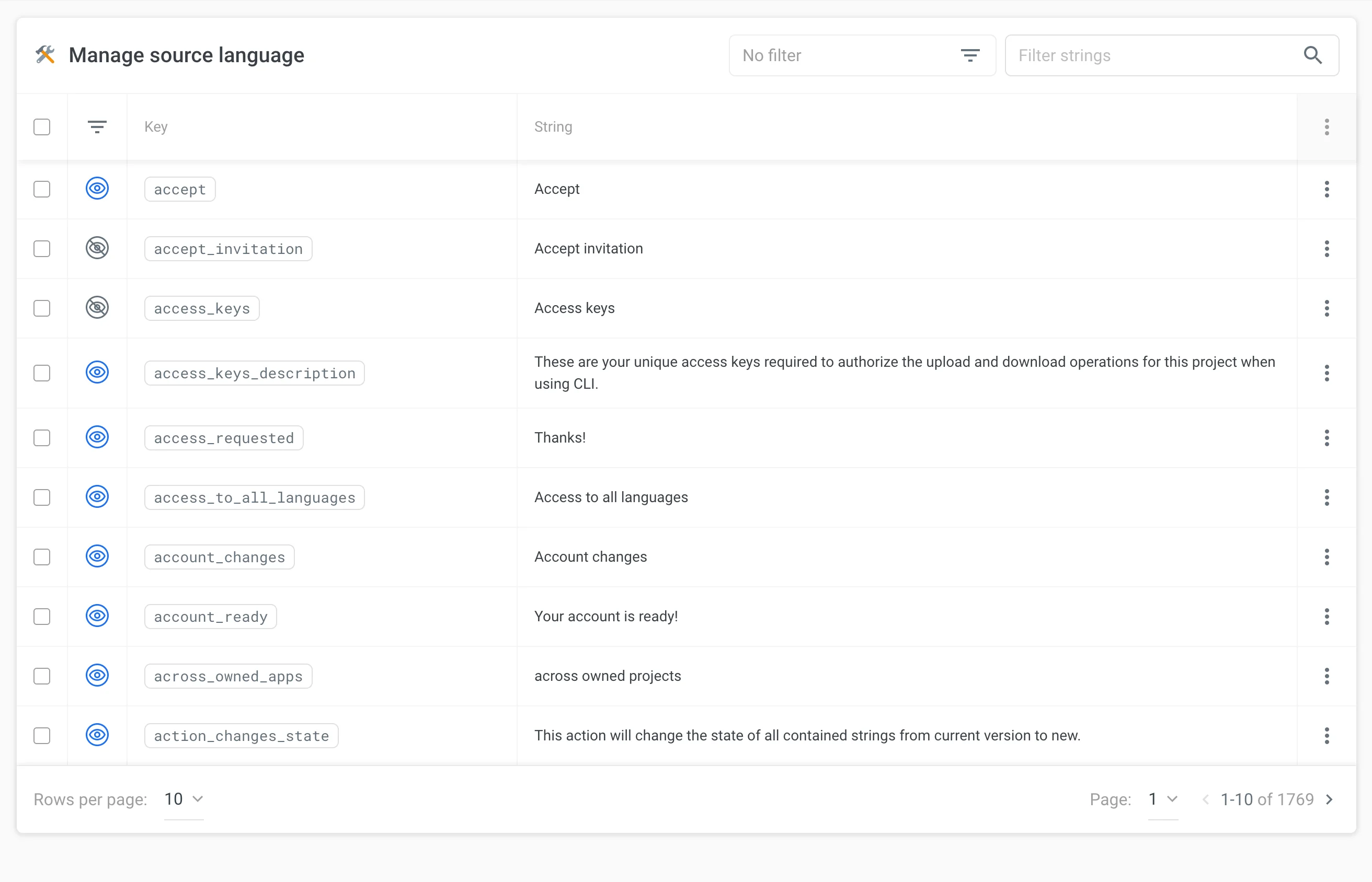Localazy Source Language Table View