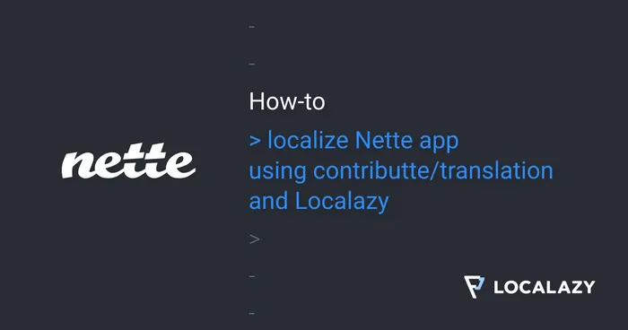 How to localize Nette app using contributte/translation and Localazy
