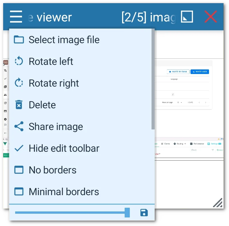 Popup menu in Floating Apps