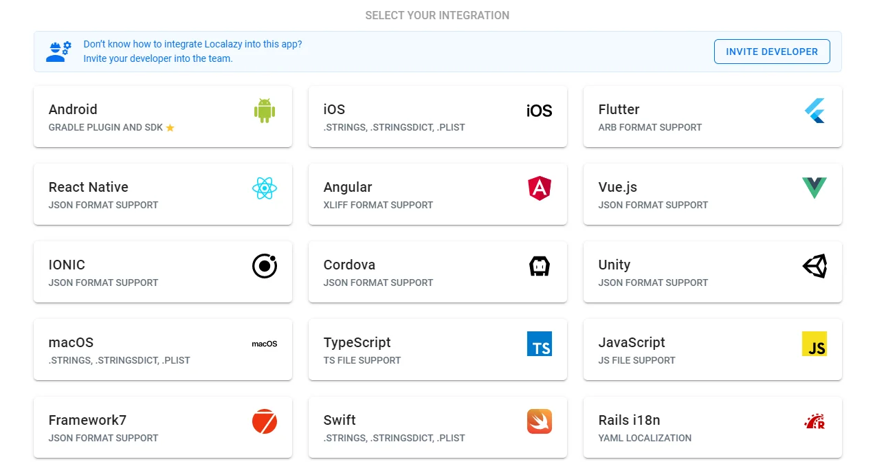 Select Your Integration
