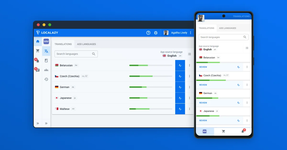 Localazy Mobile UX Update