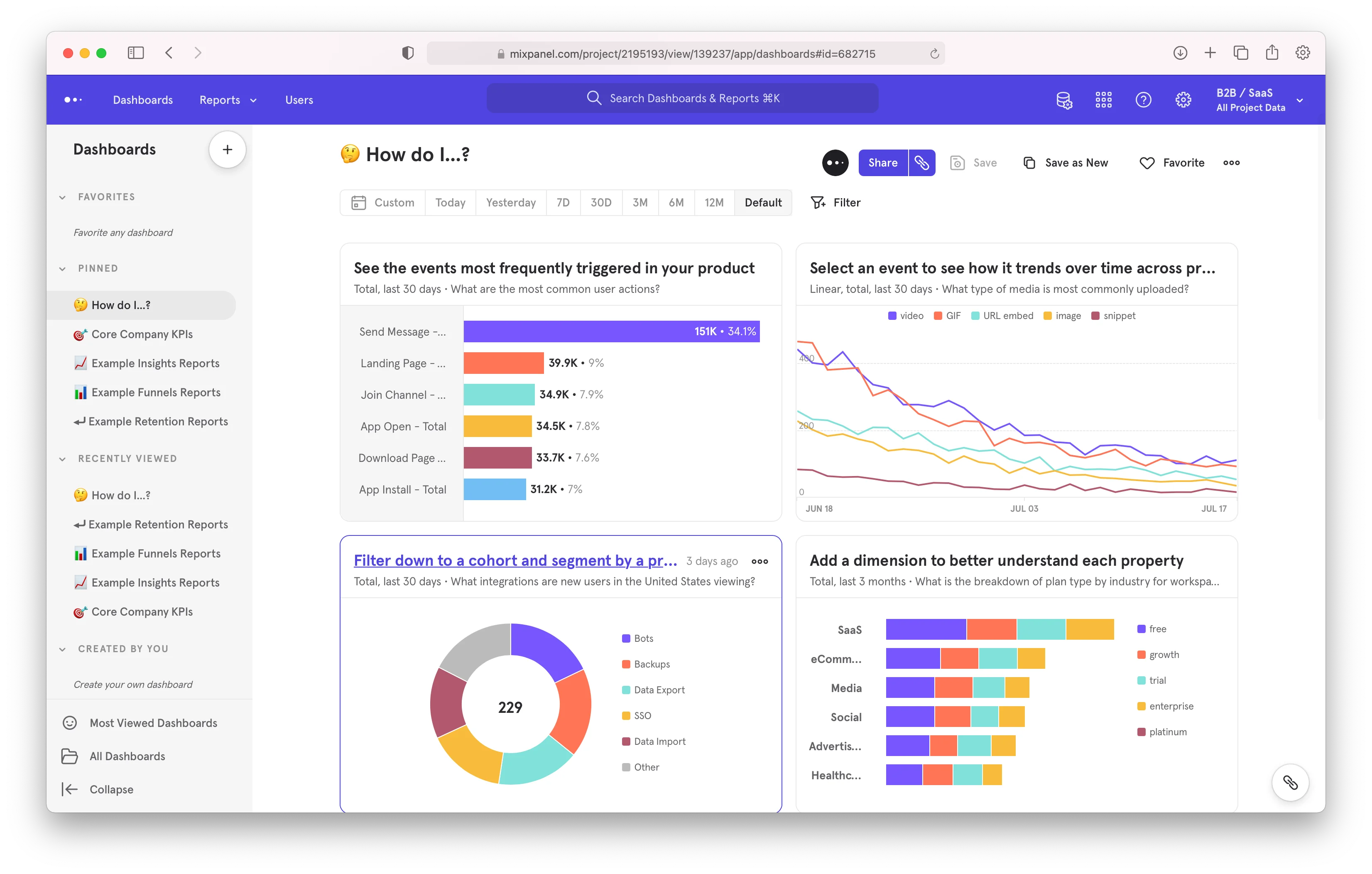 Mixpanel Demo Screen