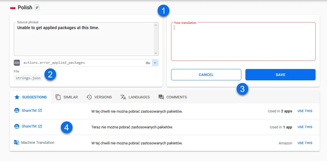 Localazy Translator Dashboard