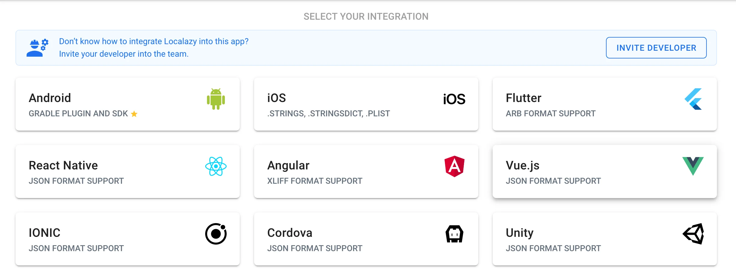 Invite developer
