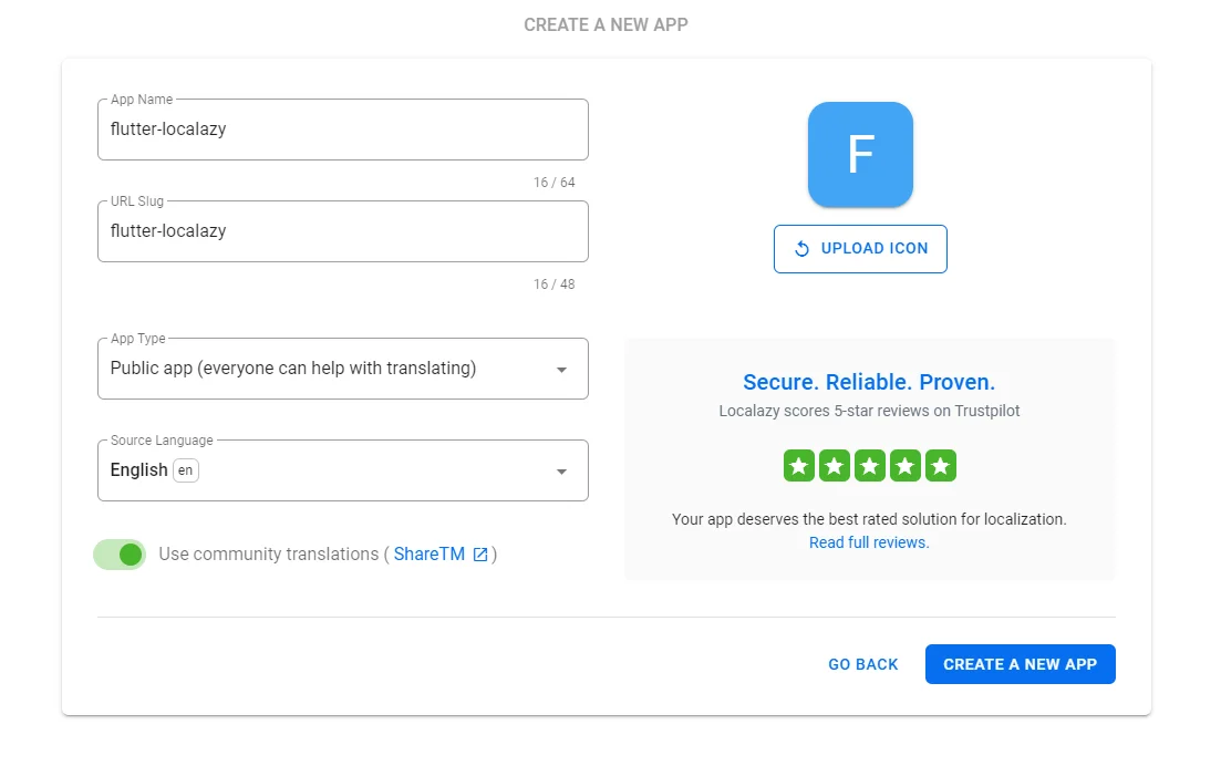 Create a new App