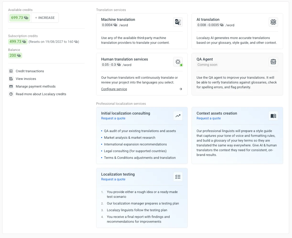 Localazy Services Overview