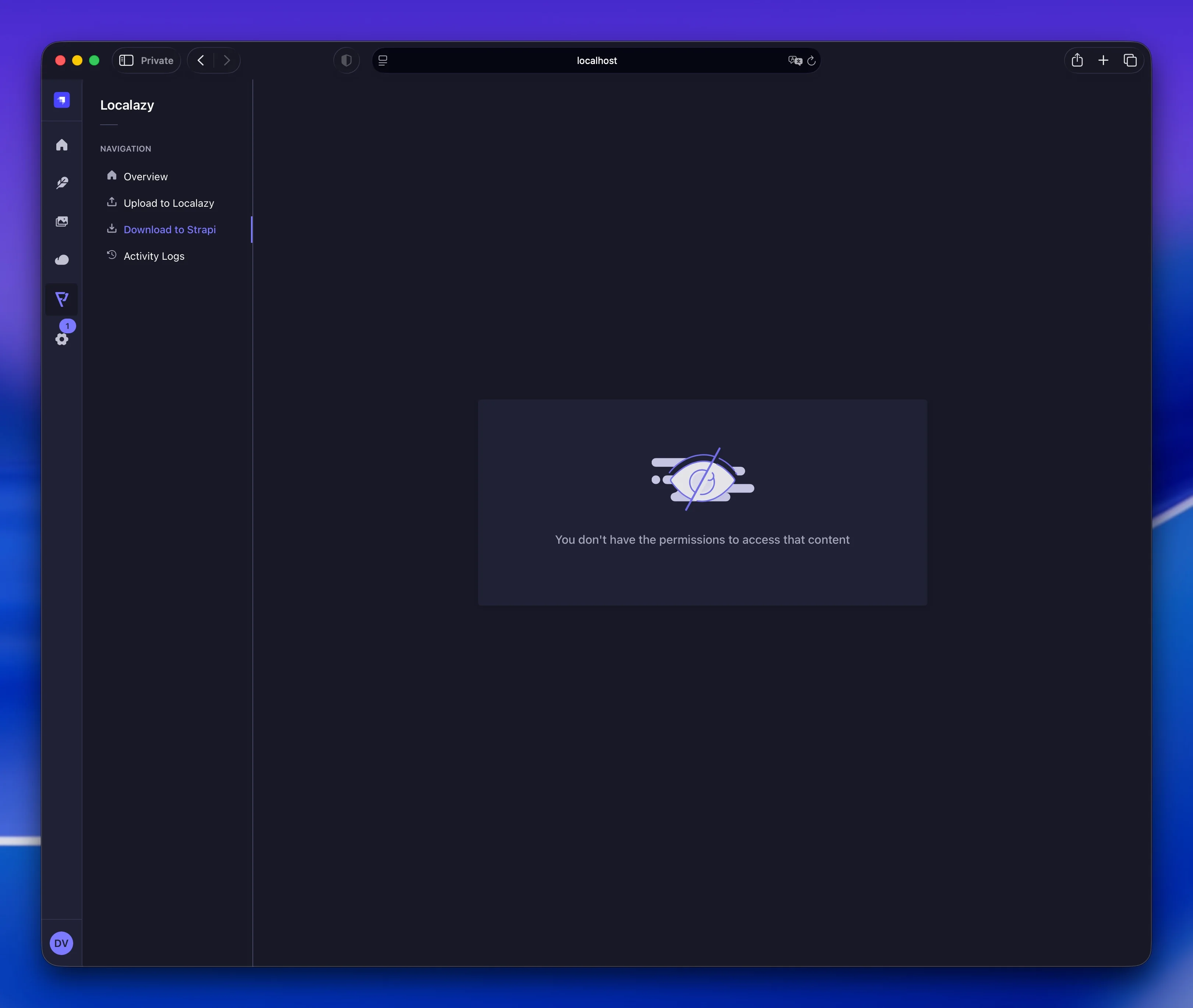 Missing Localazy -> Transfer permission
