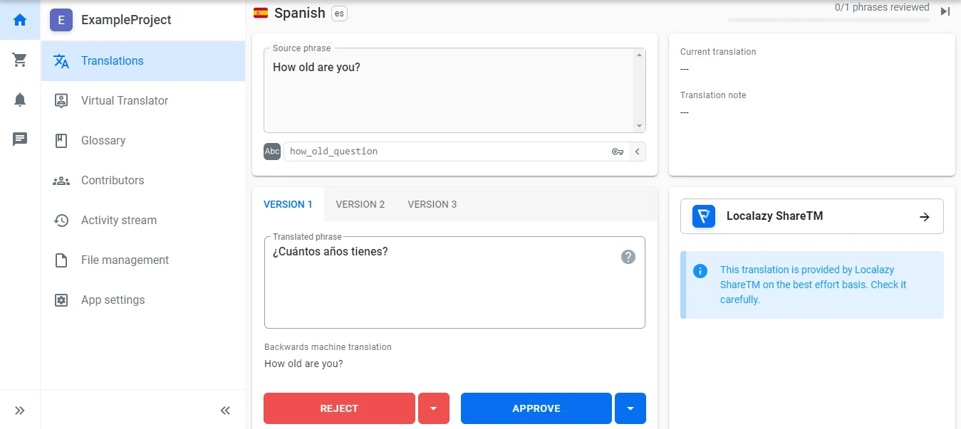 Translation Strings