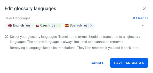 Localazy Glossary - Languages