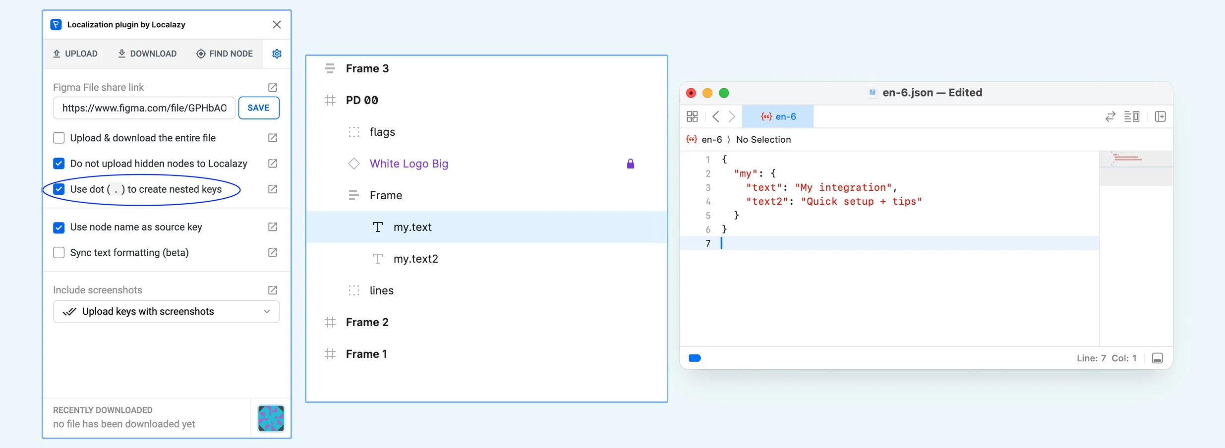Figma - Use dot to create nested keys in Localazy