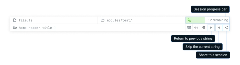 Localazy Translation Toolbar - Translation Session