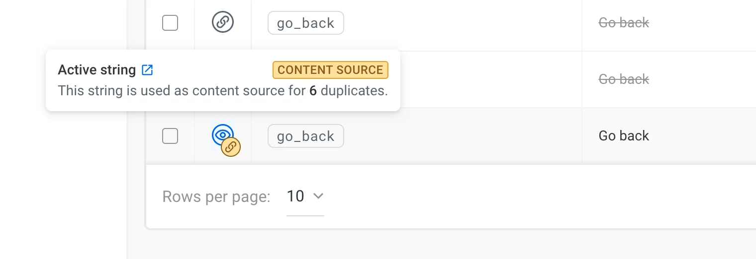 Localazy Duplicity Linking - Active string