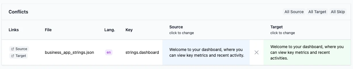 Localazy - Branching - Conflict Resolution