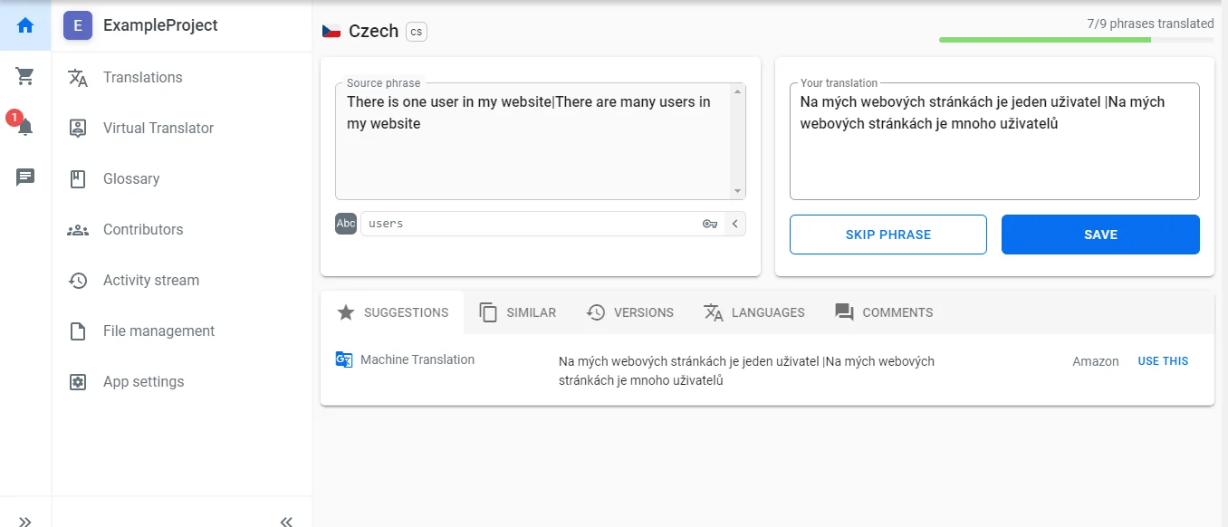 Localazy Plurals