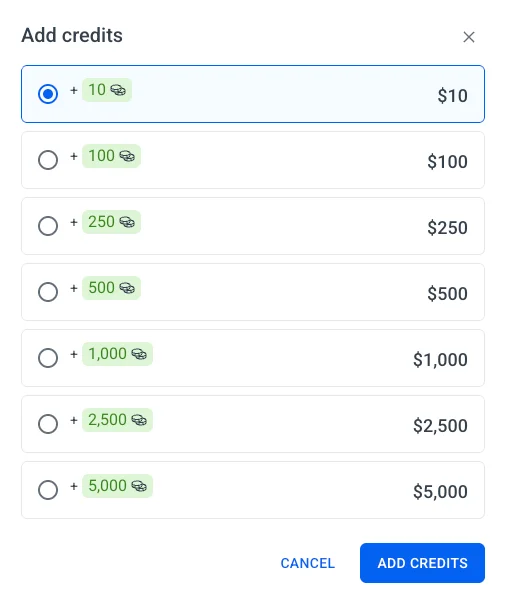 Localazy Translation Services: Purchase Credits