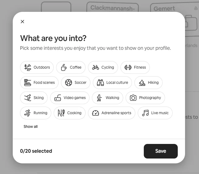 Airbnb uses the same icon in its US interface with the term “soccer”.