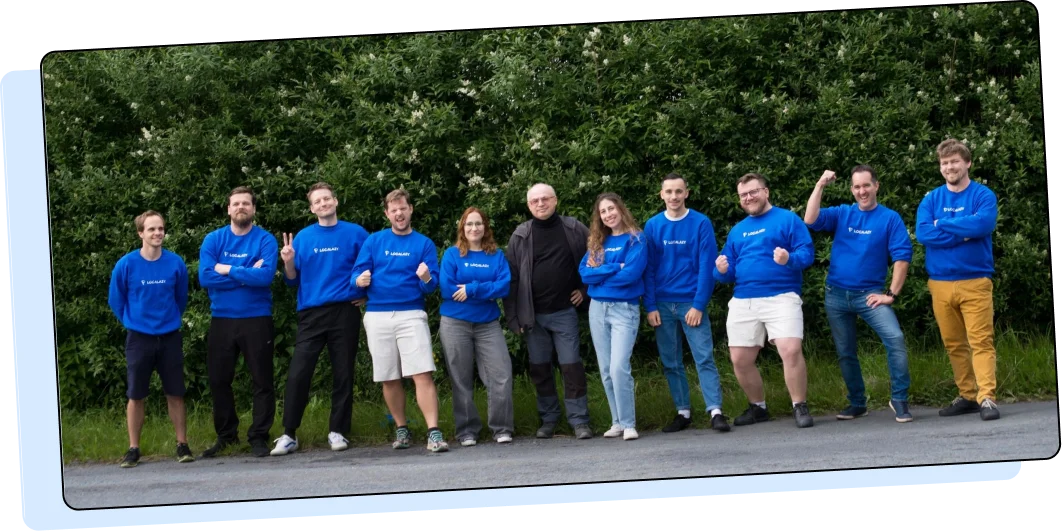 Part of the current Localazy team with Jiří Hlavenka, one of our first investors.