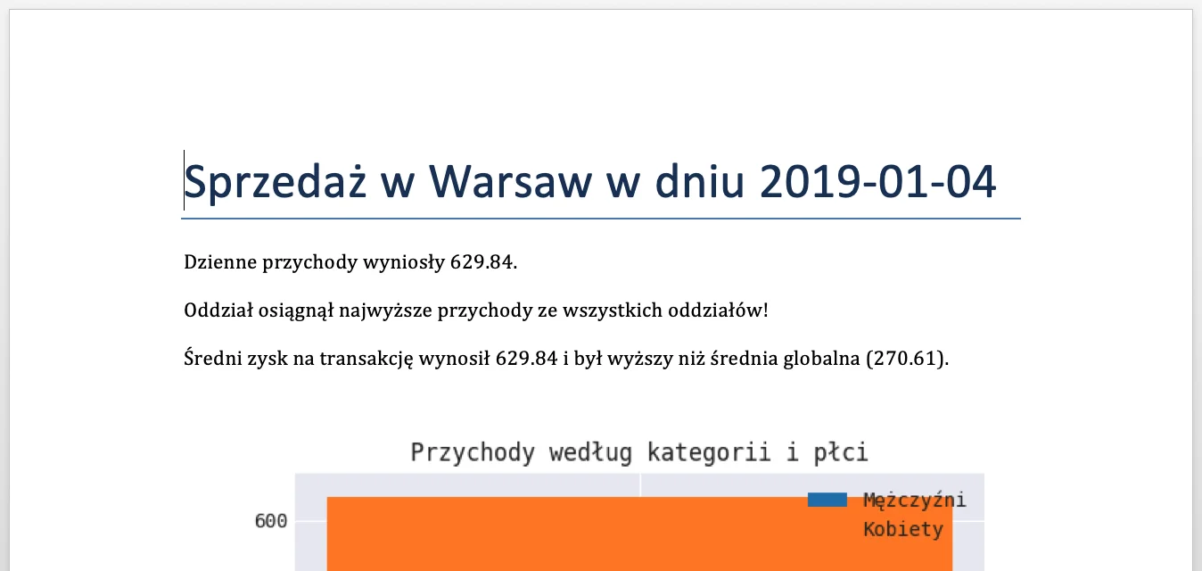 Report in Polish