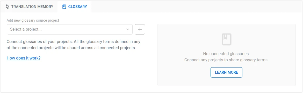 Localazy Connected Projects Settings