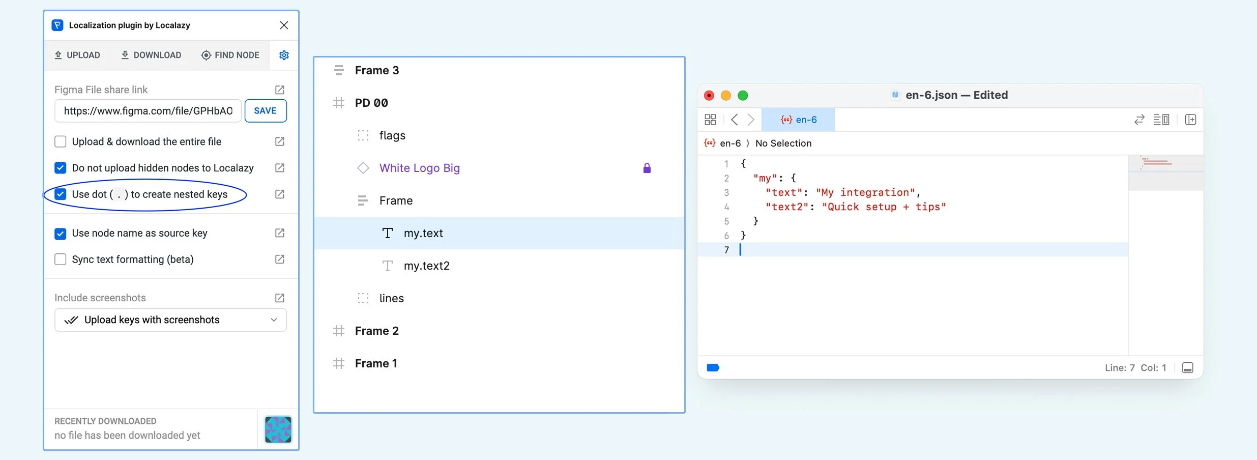 Figma - Use dot to create nested keys in Localazy