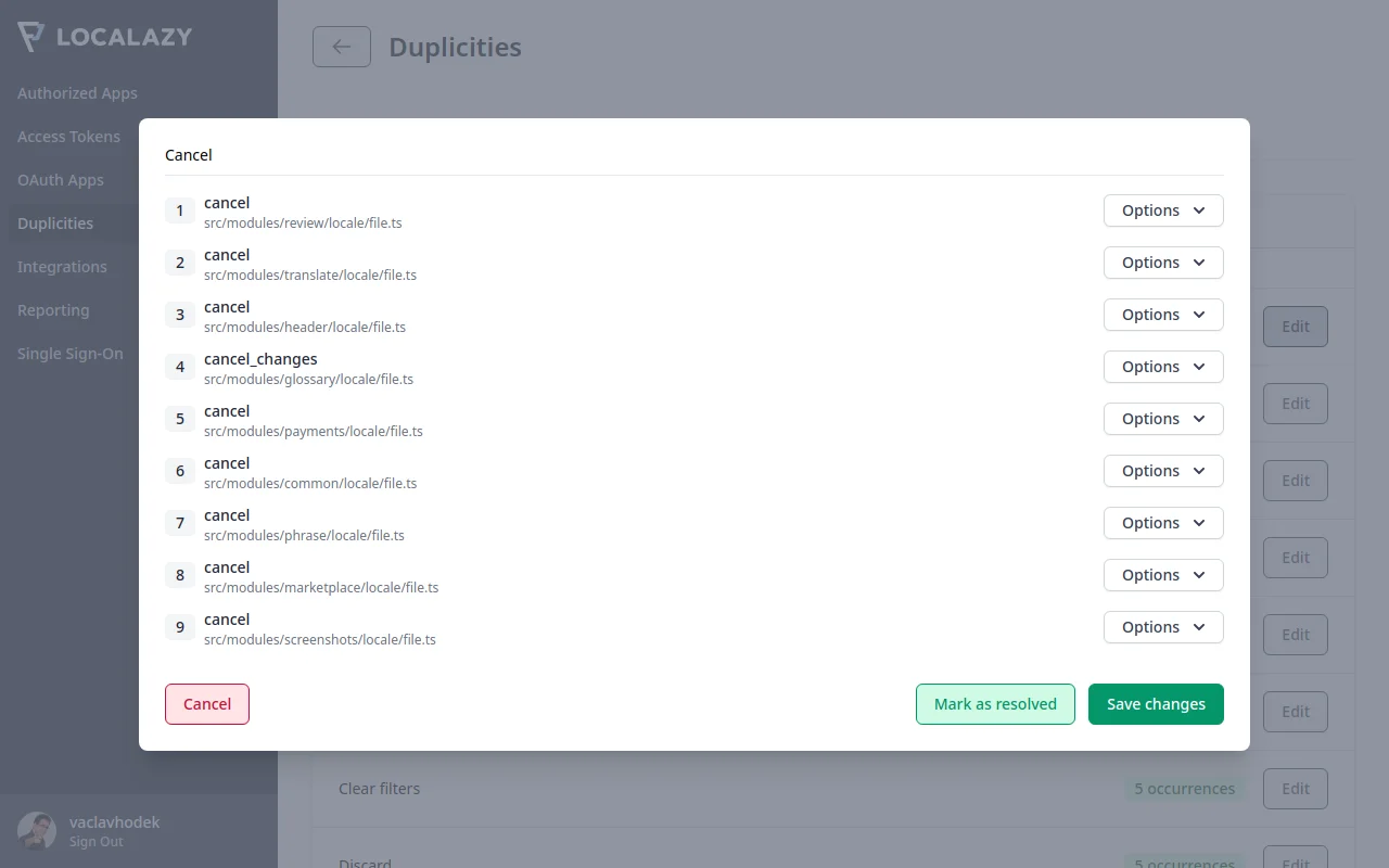 Localazy Duplicity Linking