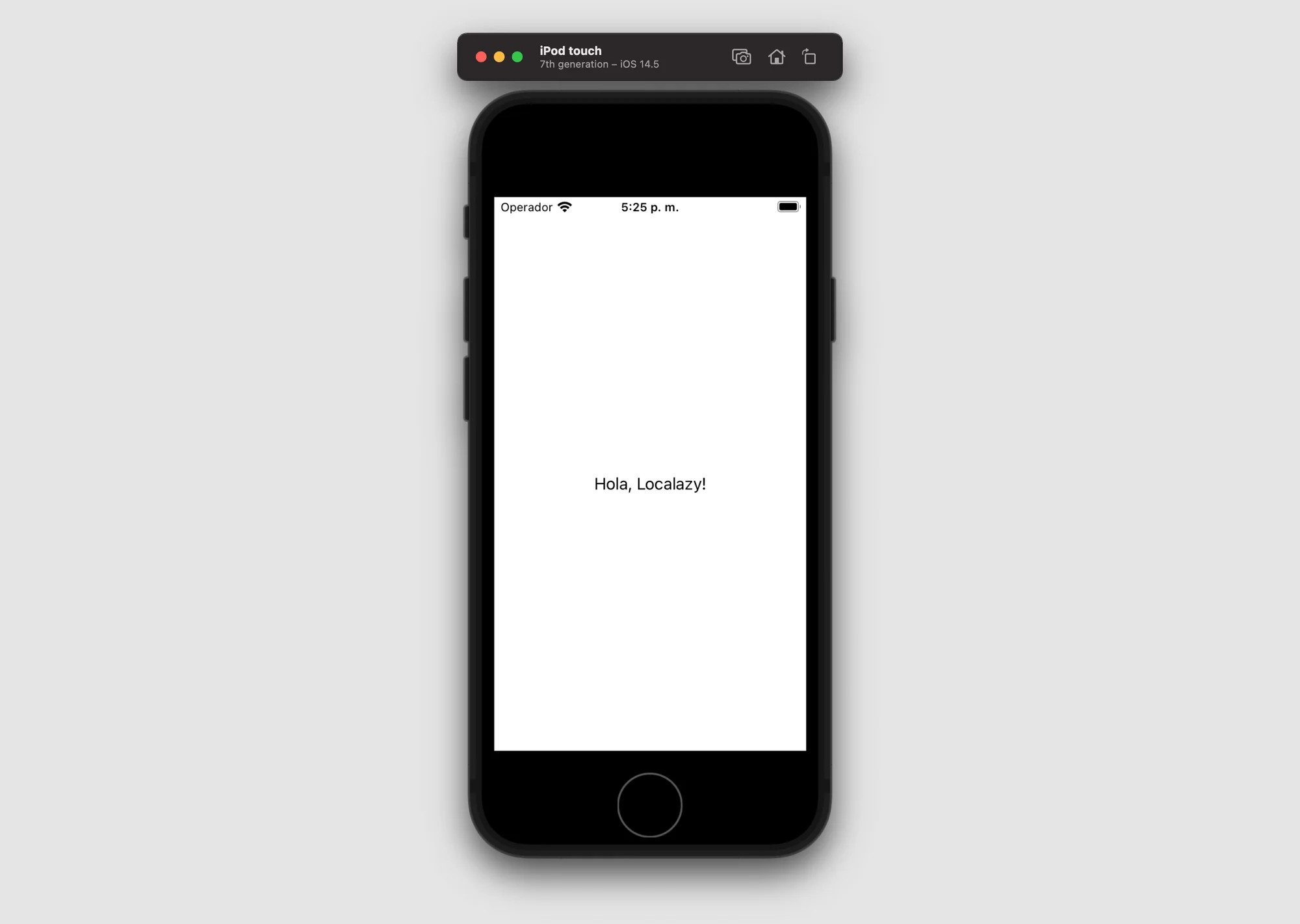 Example app translated into Spanish