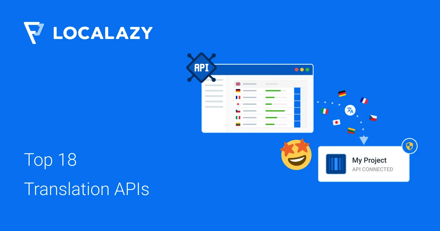 Illustration of Top 18 Translation Service Provider APIs