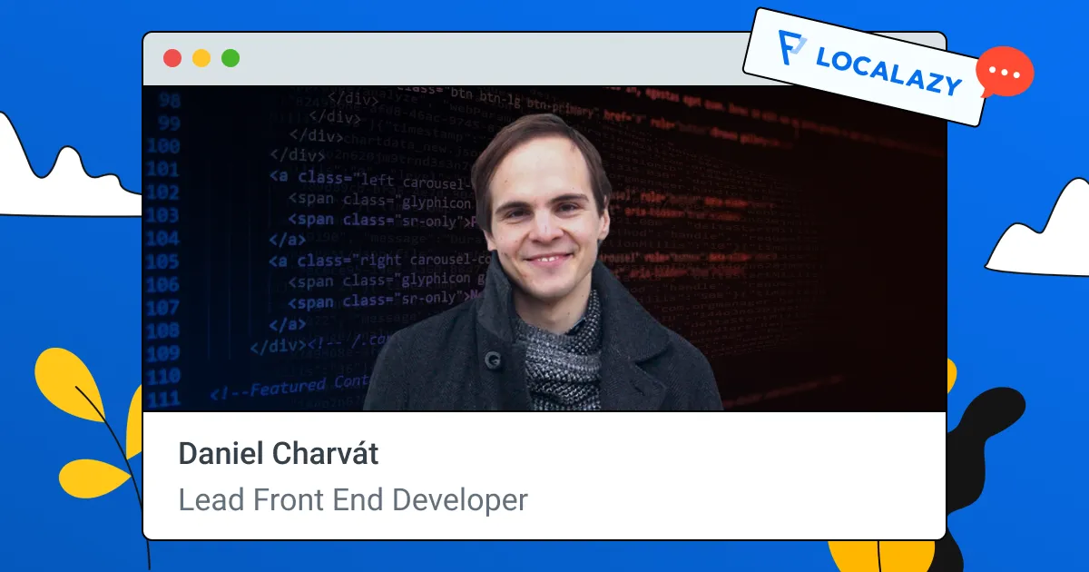 Illustration of Meet the Localazy Team: Daniel Charvát, Lead Front End Developer