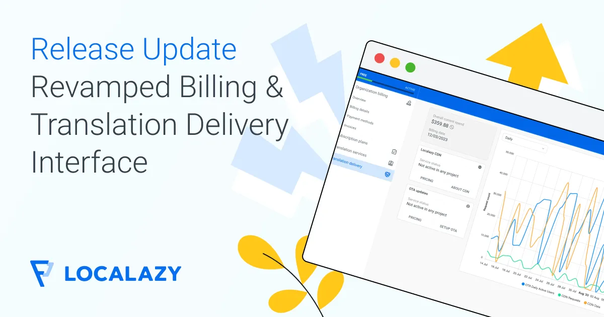 Illustration of Release Update: Reporting, Revamped Billing & Translation Delivery Interface