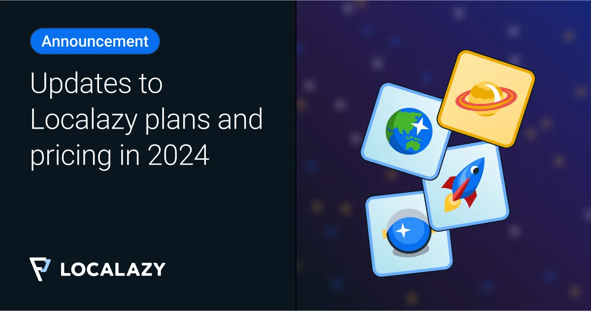 Illustration of Updates to Localazy plans and pricing coming in 2024