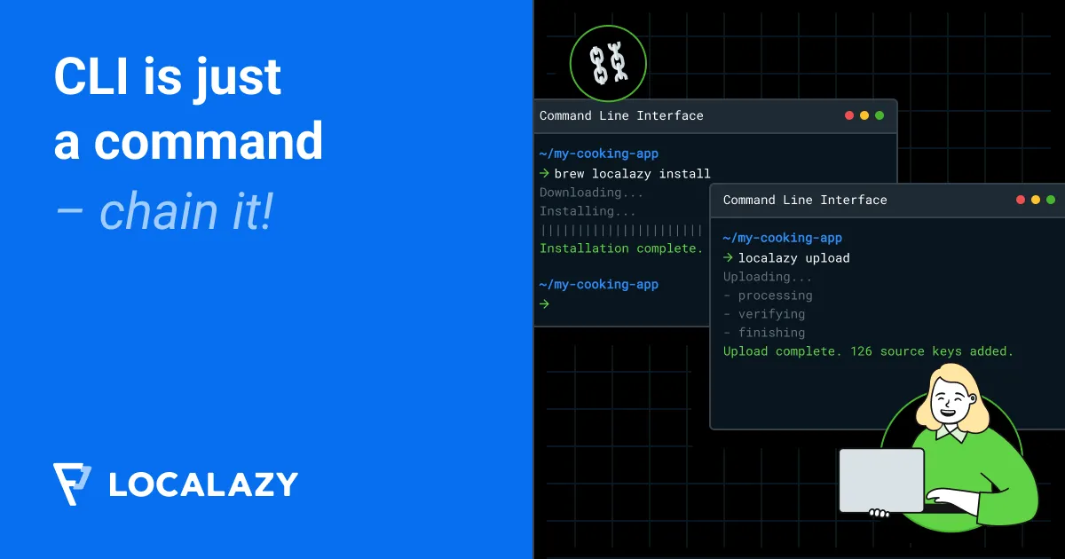 Illustration of CLI is just a command – chain it!