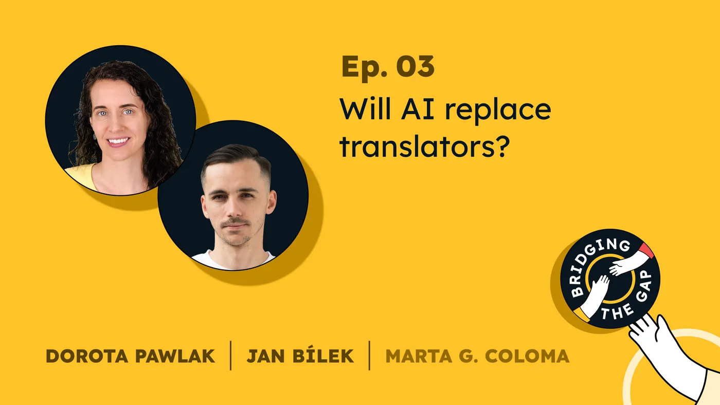 Illustration of Will AI replace translators? | Bridging the Gap Podcast, S01 EP03