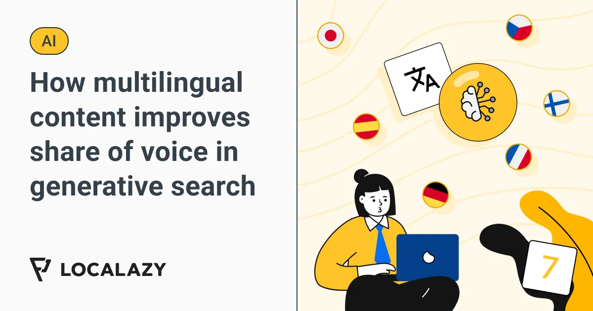 Illustration of How multilingual content improves share of voice in generative search