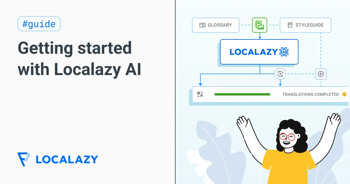 Illustration of A practical guide to translating with Localazy AI