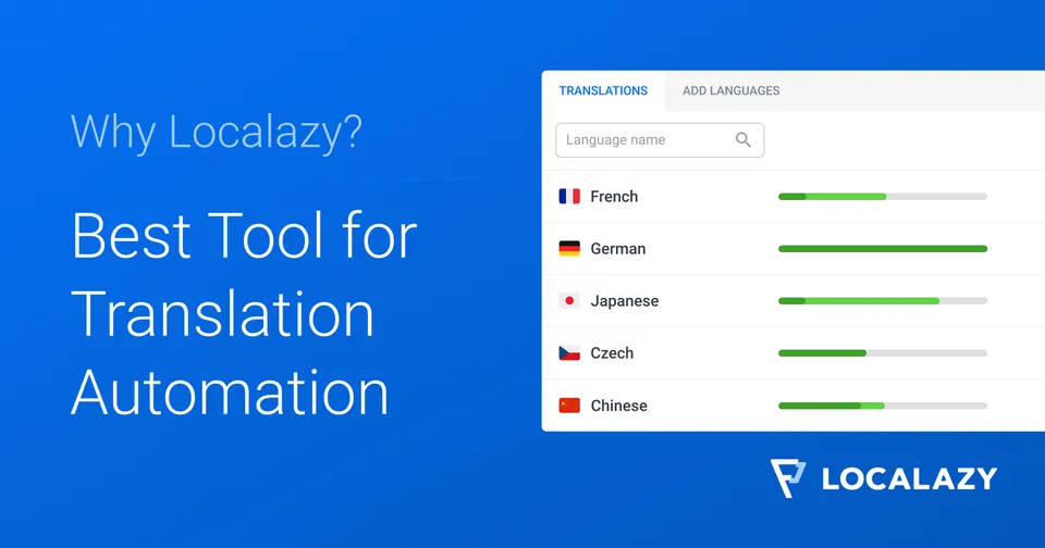 Illustration of Localazy as the best tool for translation automation