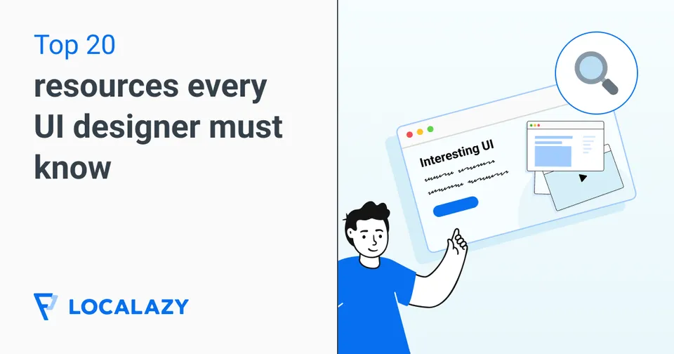 Illustration of Top 20 resources every UI designer must know