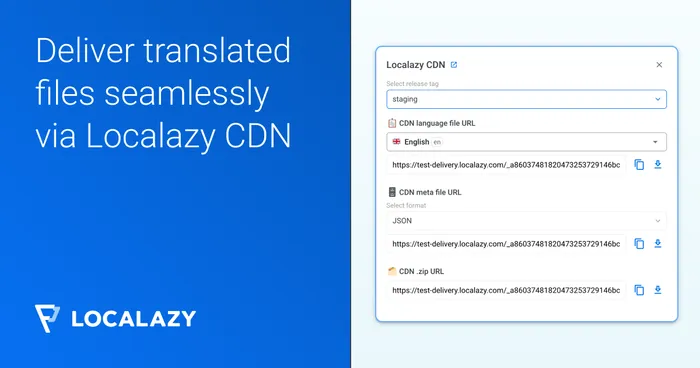 Deliver translated files seamlessly via Localazy CDN
