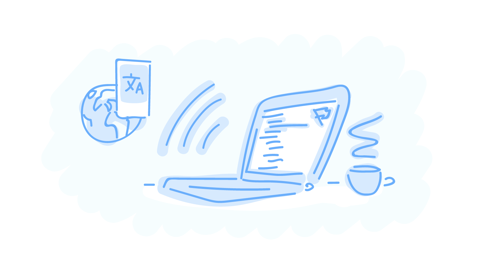Illustration of Multilingual Mobile App Development and Marketing